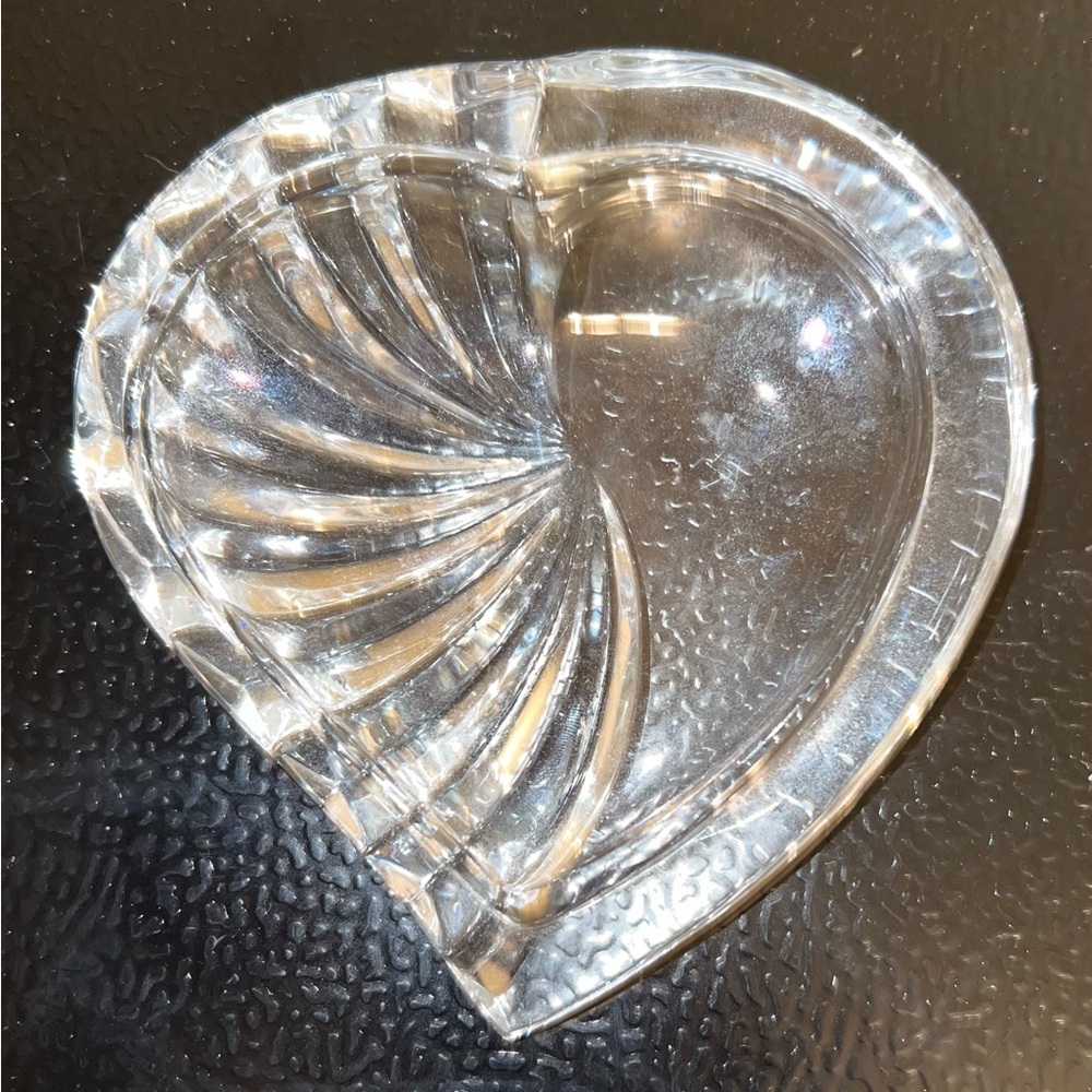 Gotham Elegant Clear Lead Crystal Heart-Shaped Dish